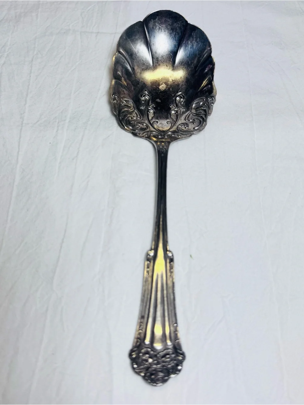 Large Spoon MSB Silverplate server Vintage Silverware 8-3/4